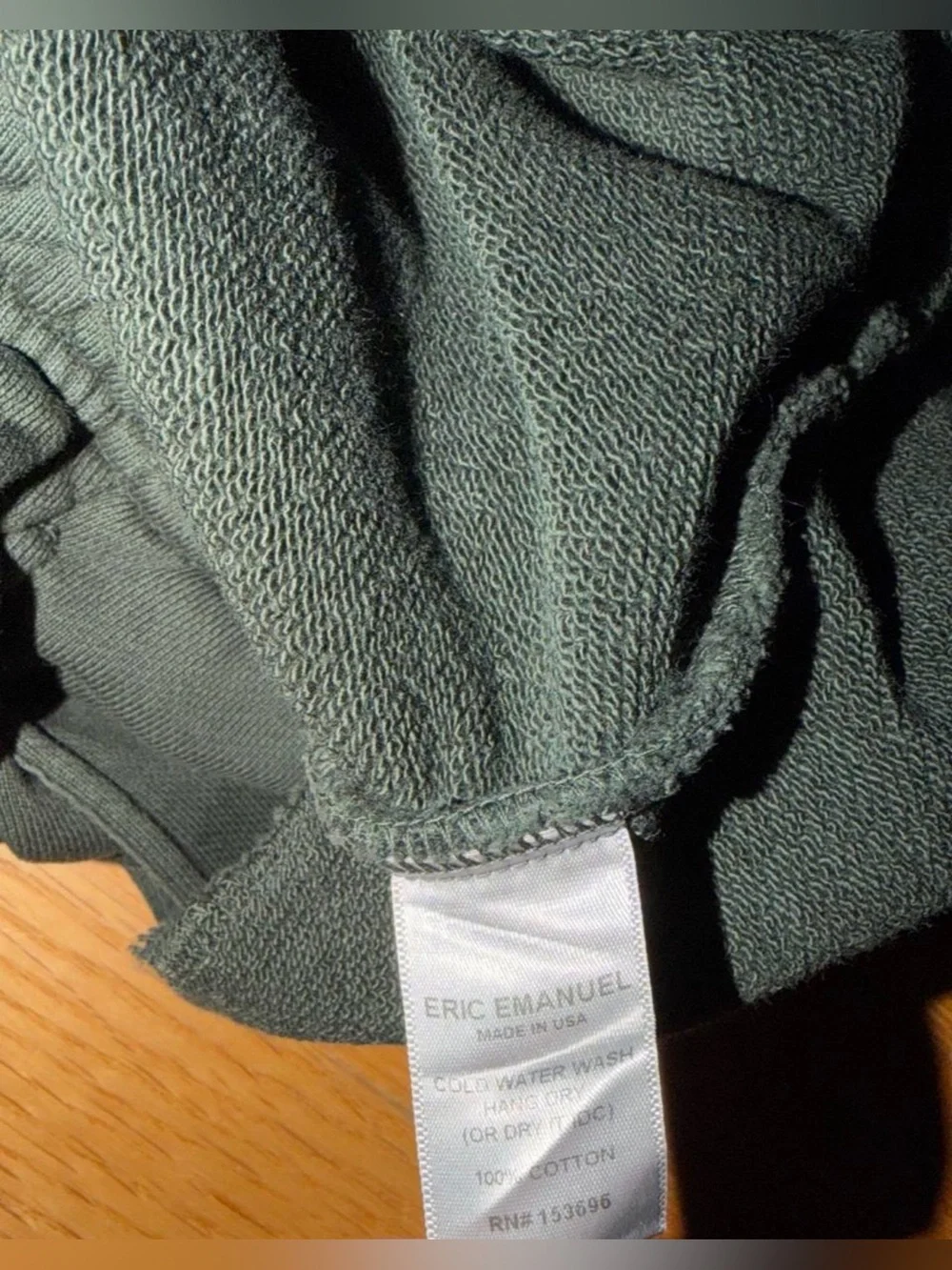 Eric Emanuel EE Basic/Core Sweat Short - Dark Green - Cotton - 100% Authentic